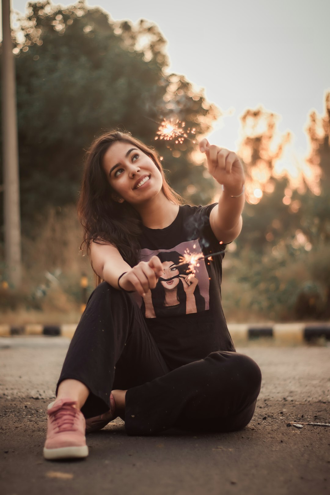 Studio portrait of a Belgian woman of North African descent video editor